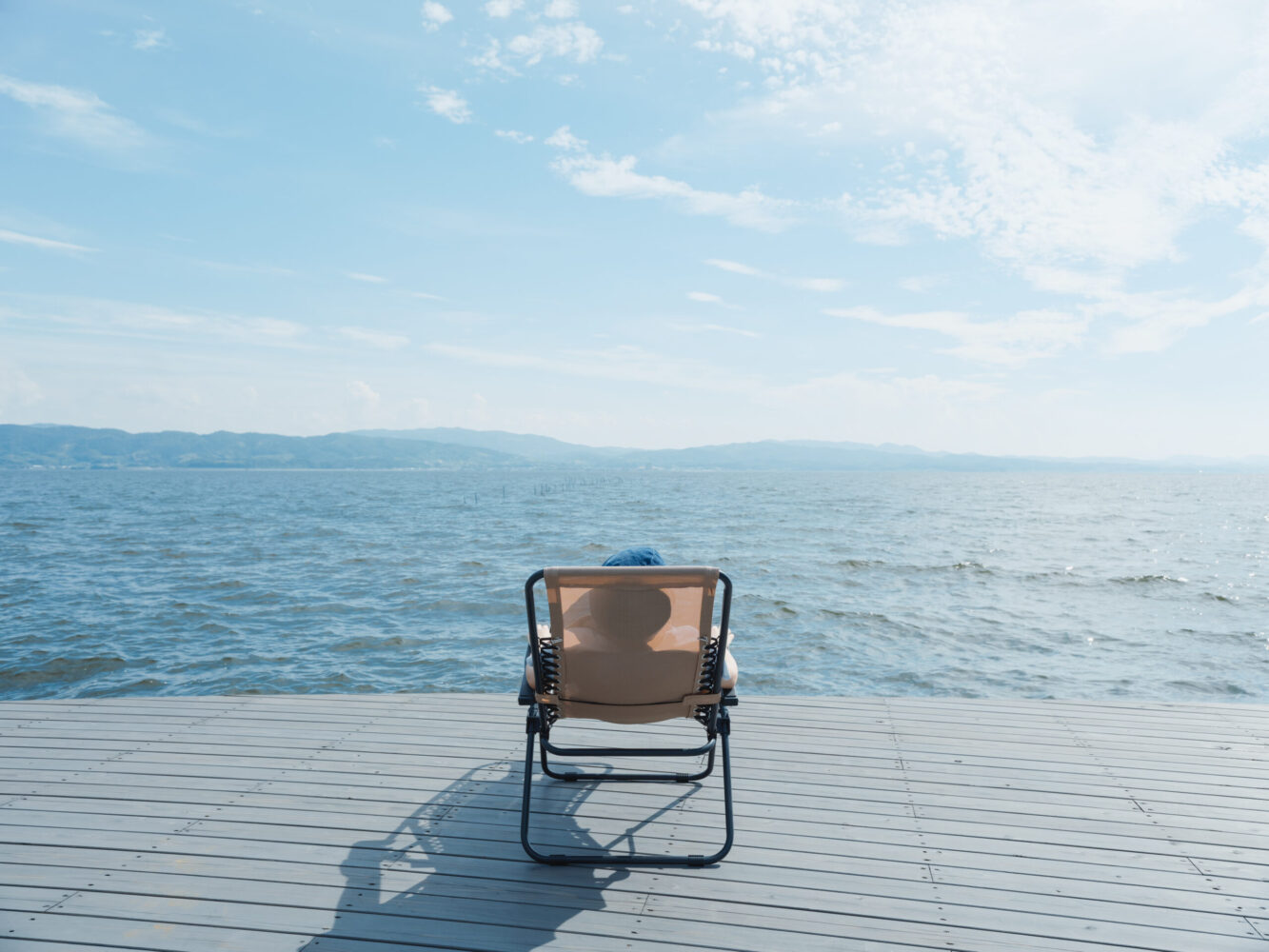 サウナ室から望む宍道湖の絶景